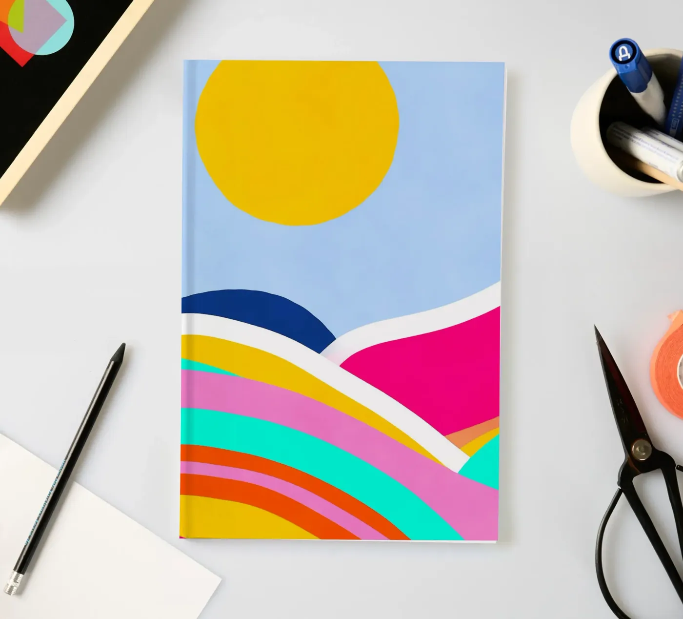 Sunset waves notebook by Mathudace Créas