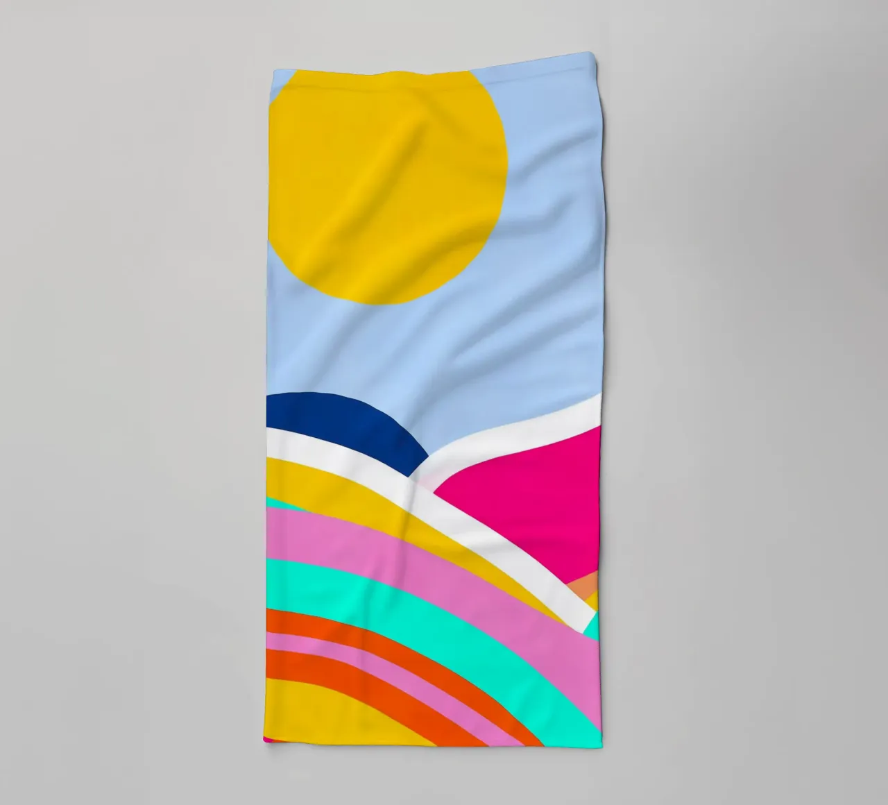 Sunset waves badhanddoek van Mathudace Créas