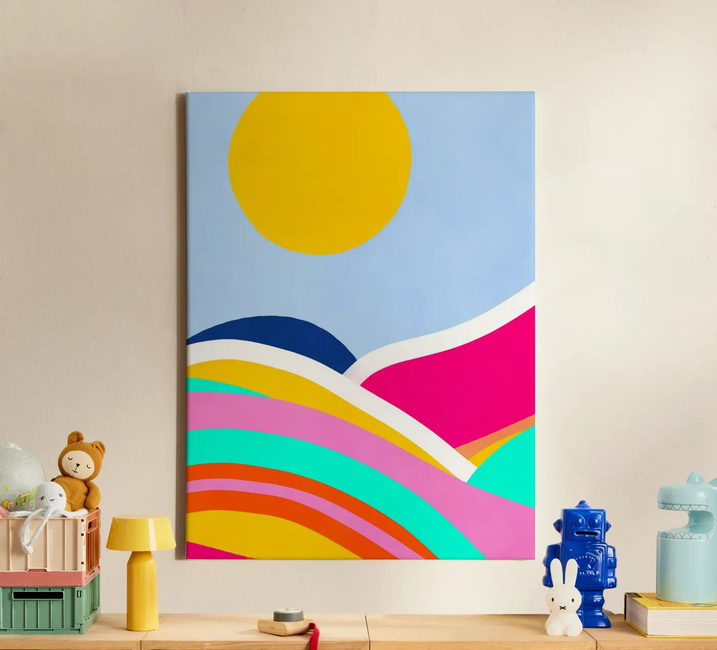 Sunset waves canvas by Mathudace Créas
