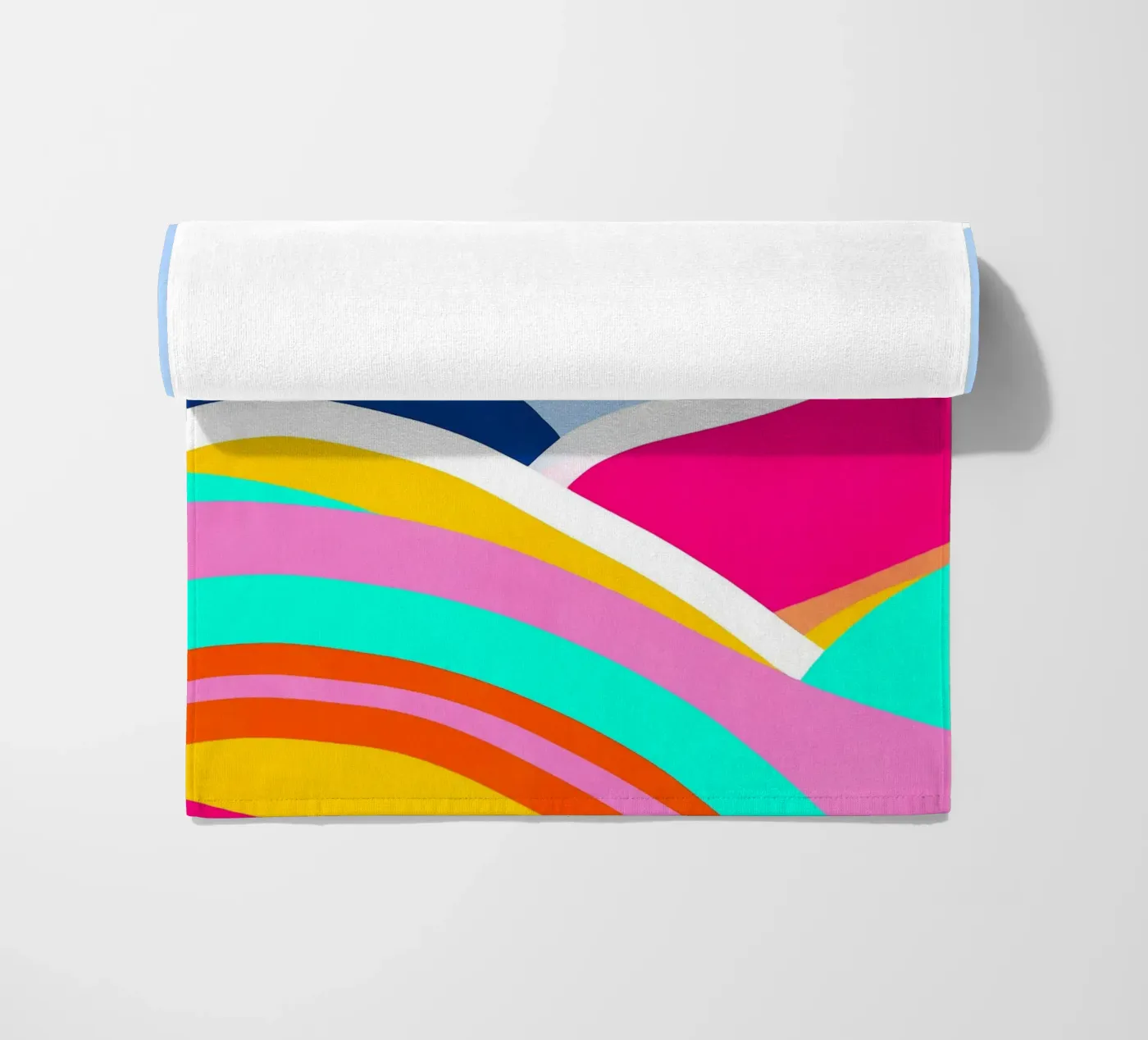 Sunset waves beach towel by Mathudace Créas