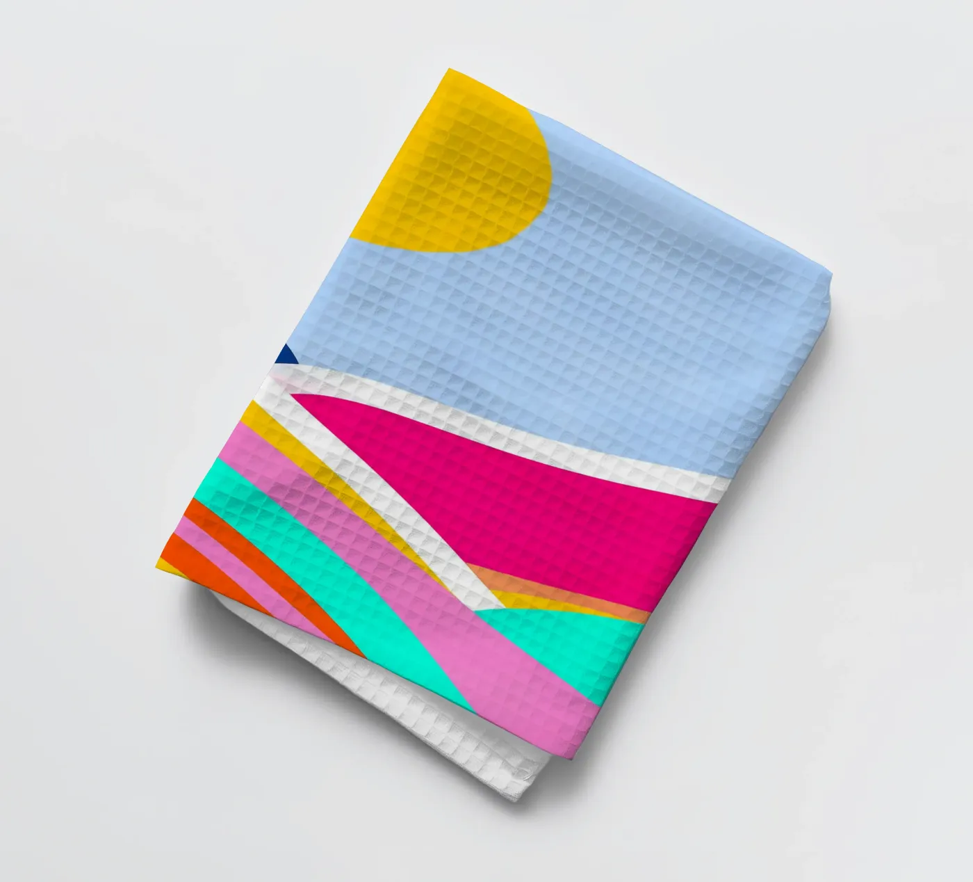 Sunset waves tea towel by Mathudace Créas