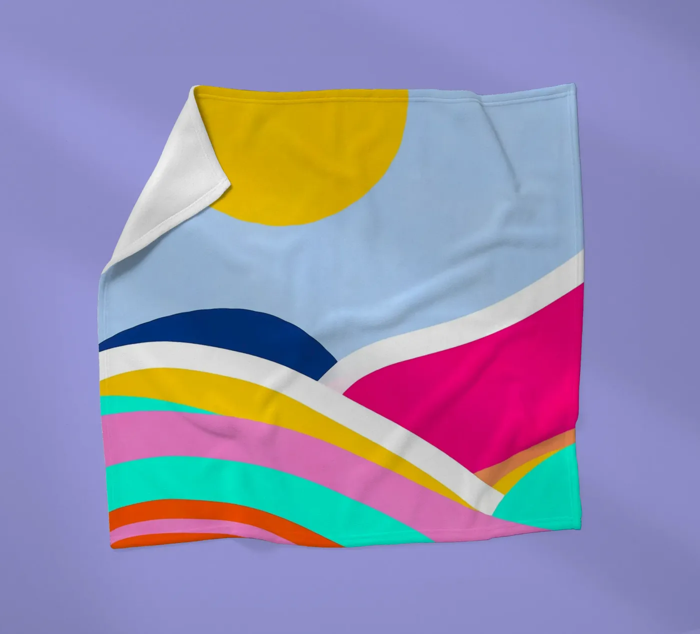 Sunset waves coperta in pile da Mathudace Créas