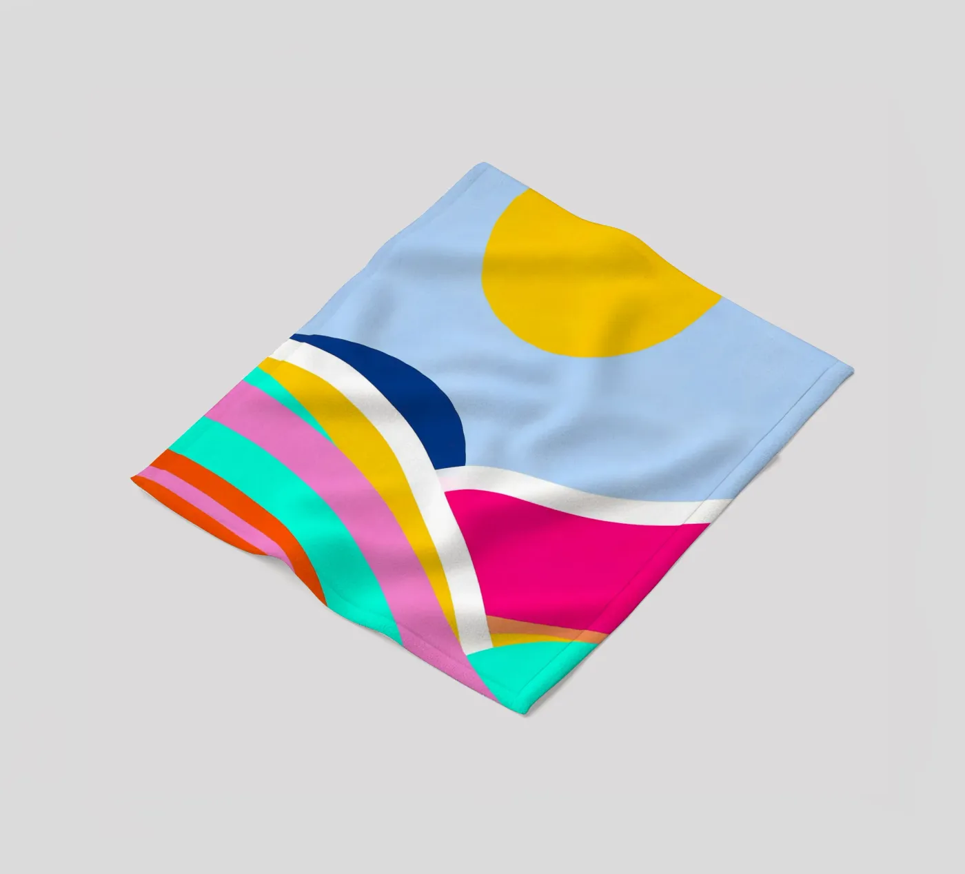 Sunset waves plaid polaire de Mathudace Créas