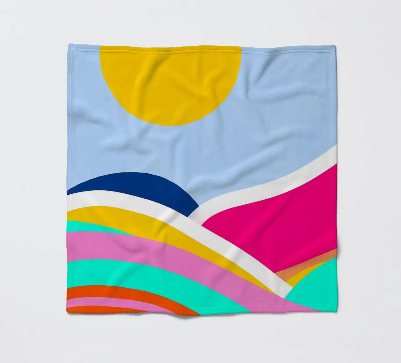 Sunset waves Fleecedecke von Mathudace Créas