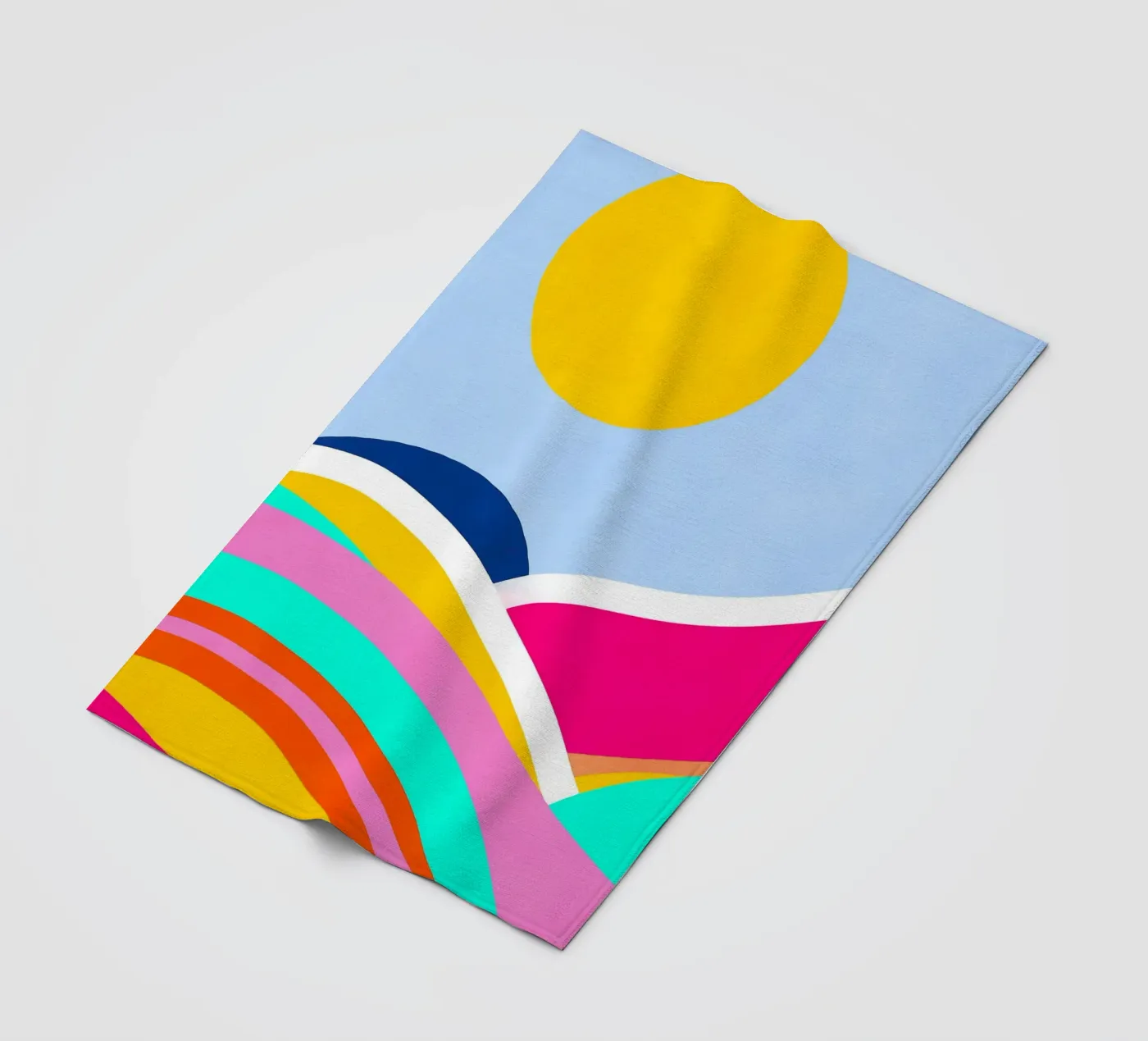 Sunset waves coperta in pile da Mathudace Créas