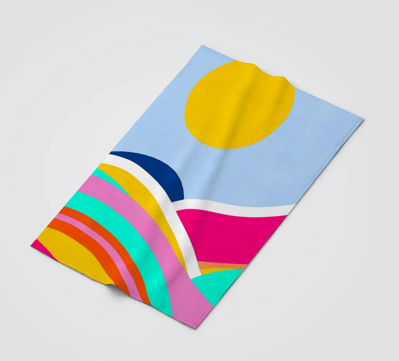 Sunset waves plaid polaire de Mathudace Créas