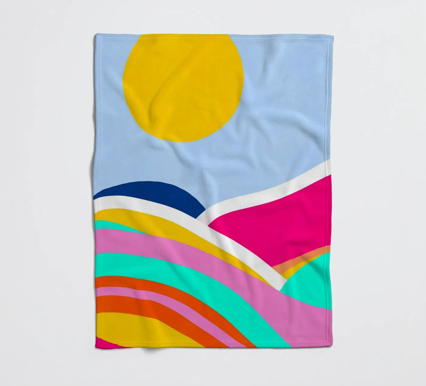 Sunset waves plaid polaire de Mathudace Créas