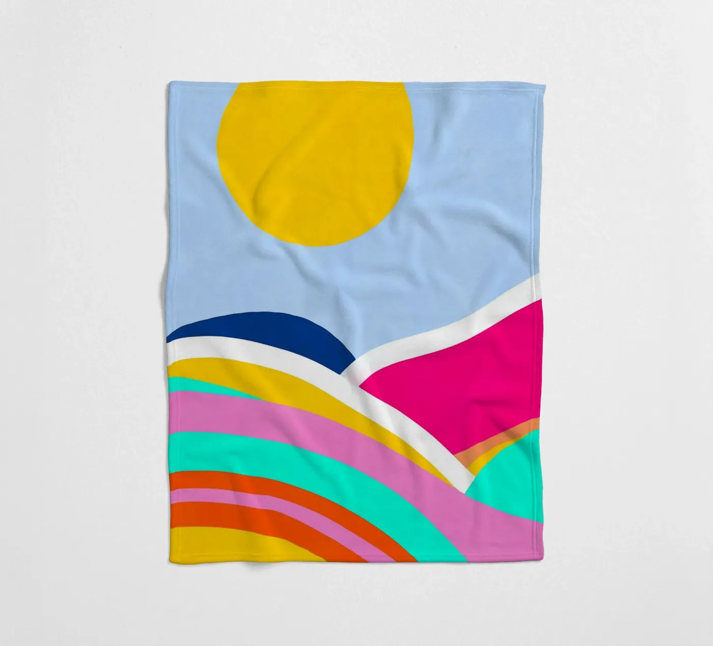 Sunset waves plaid polaire de Mathudace Créas