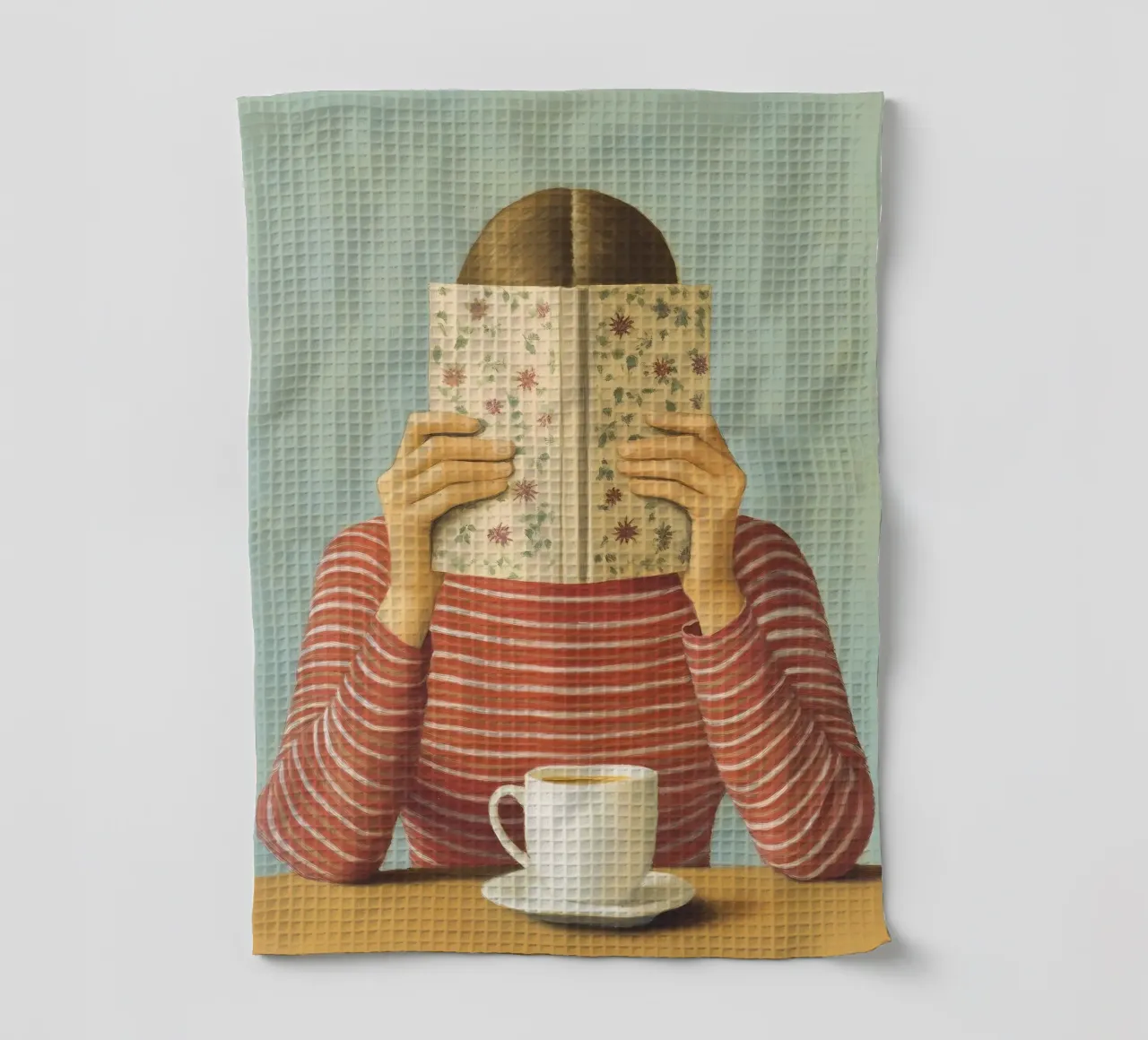 Fille de lecture torchon de IamHomeStudio