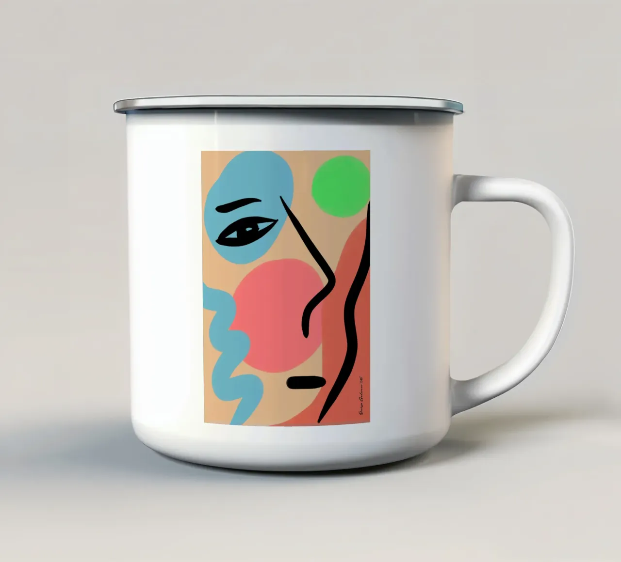 Lively Composition tazza in smalto da Mike Leymi