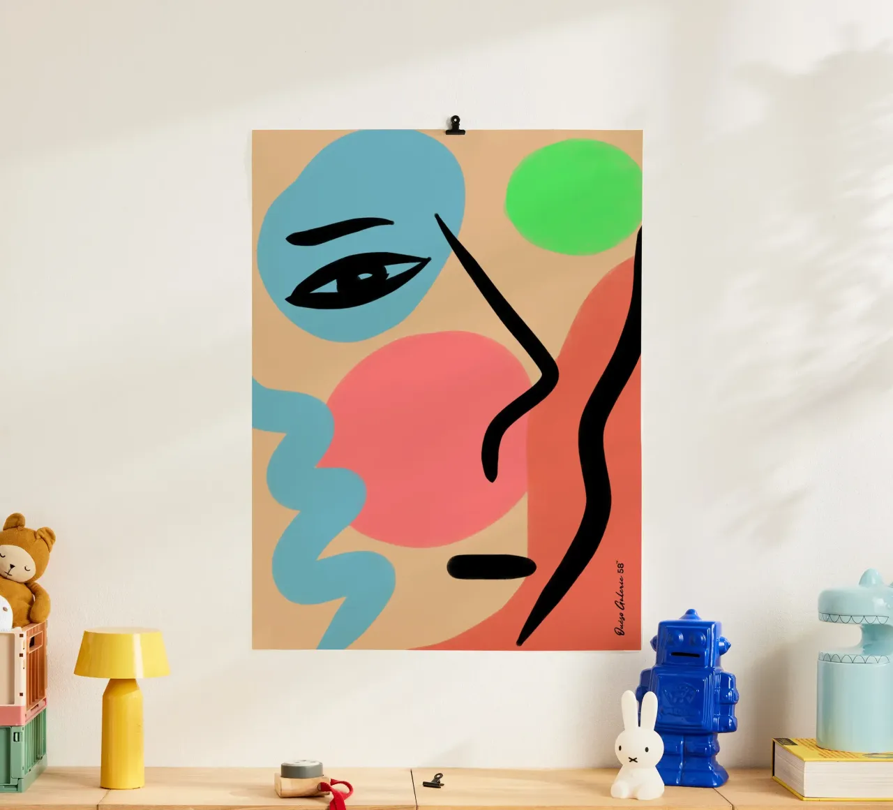Lively Composition poster con telaio in plastica da Mike Leymi