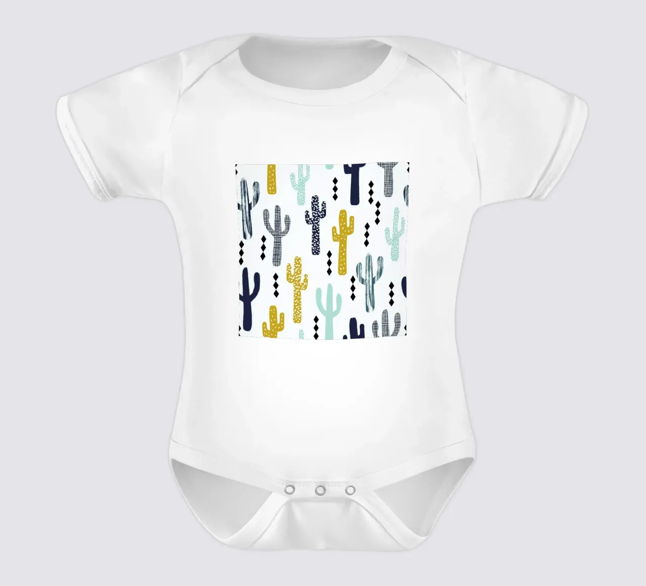 Cactus Mustard body neonato maniche corte da Charlotte Winter