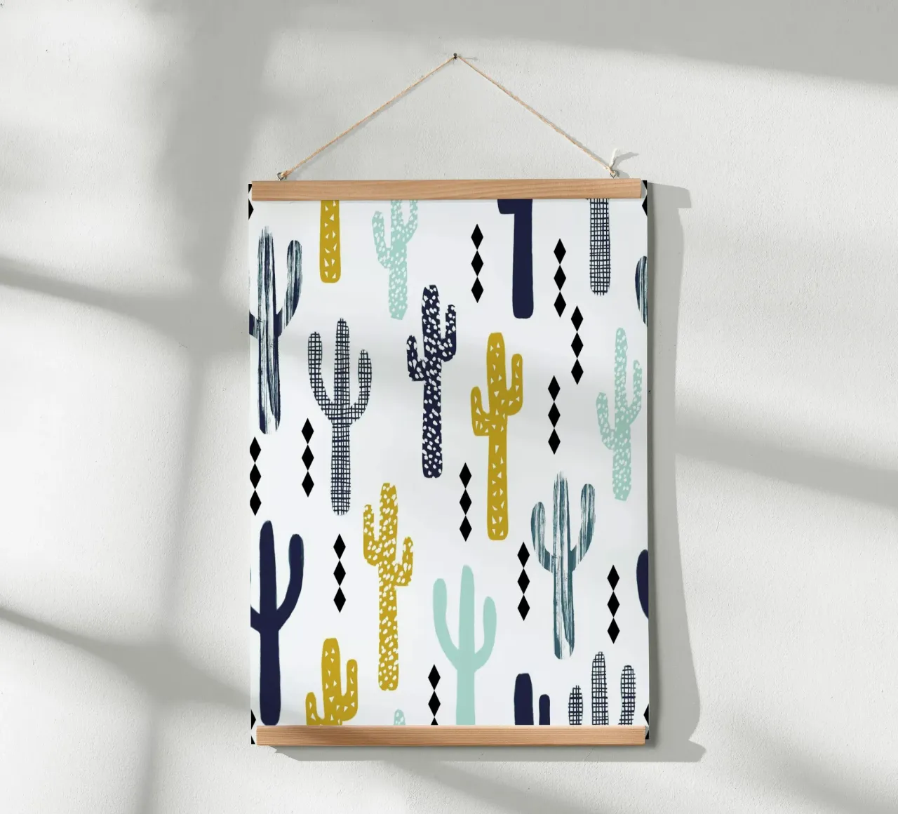 Cactus Mustard poster con telaio in plastica da Charlotte Winter