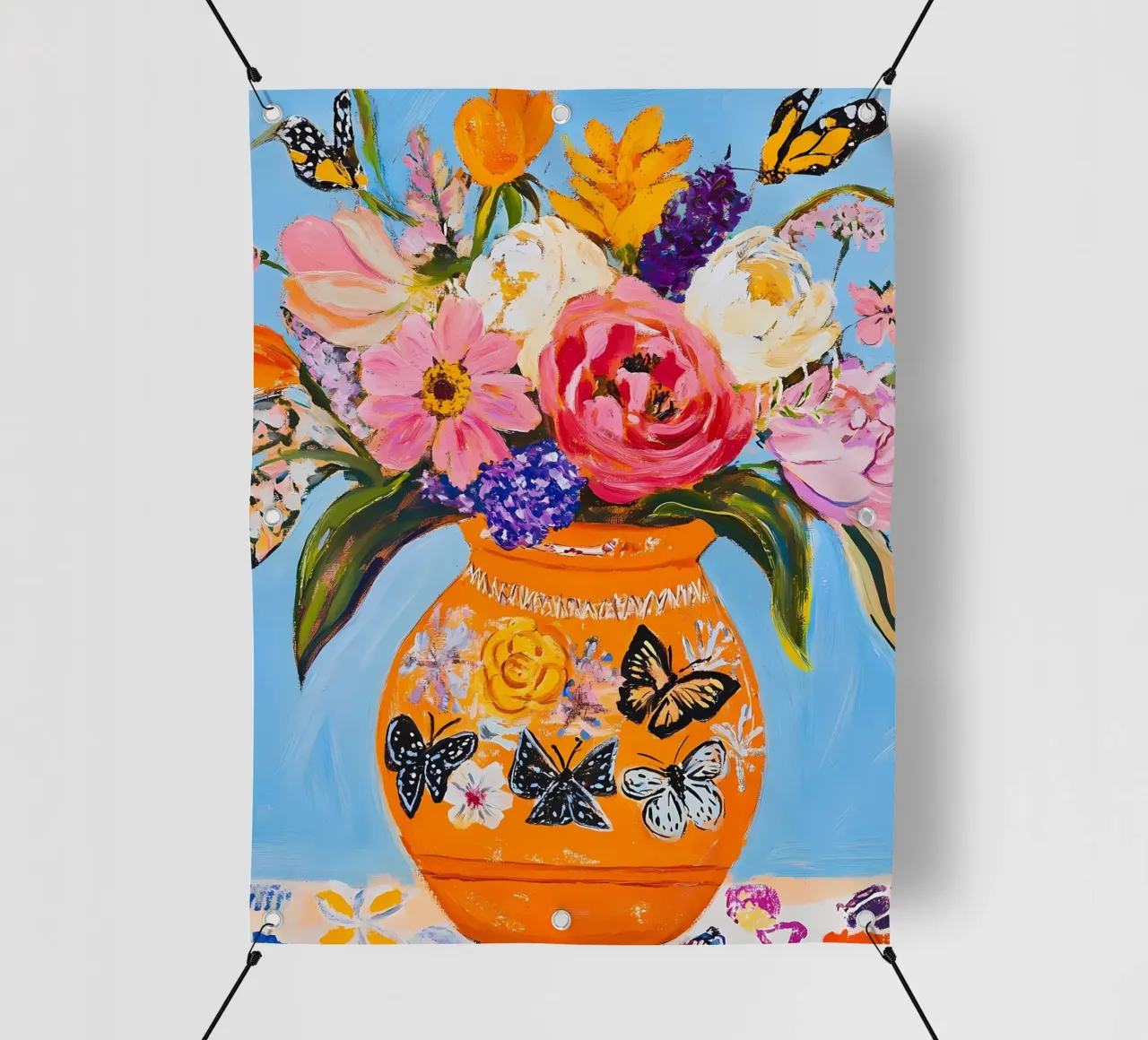 Fiori in vaso telo in pvc da IamHomeStudio