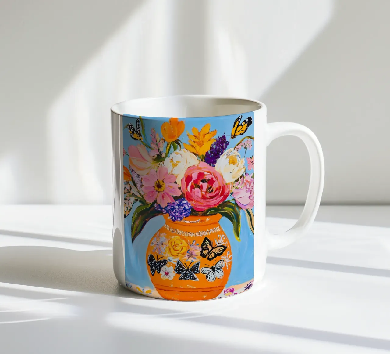 Fiori in vaso tazza in ceramica da IamHomeStudio