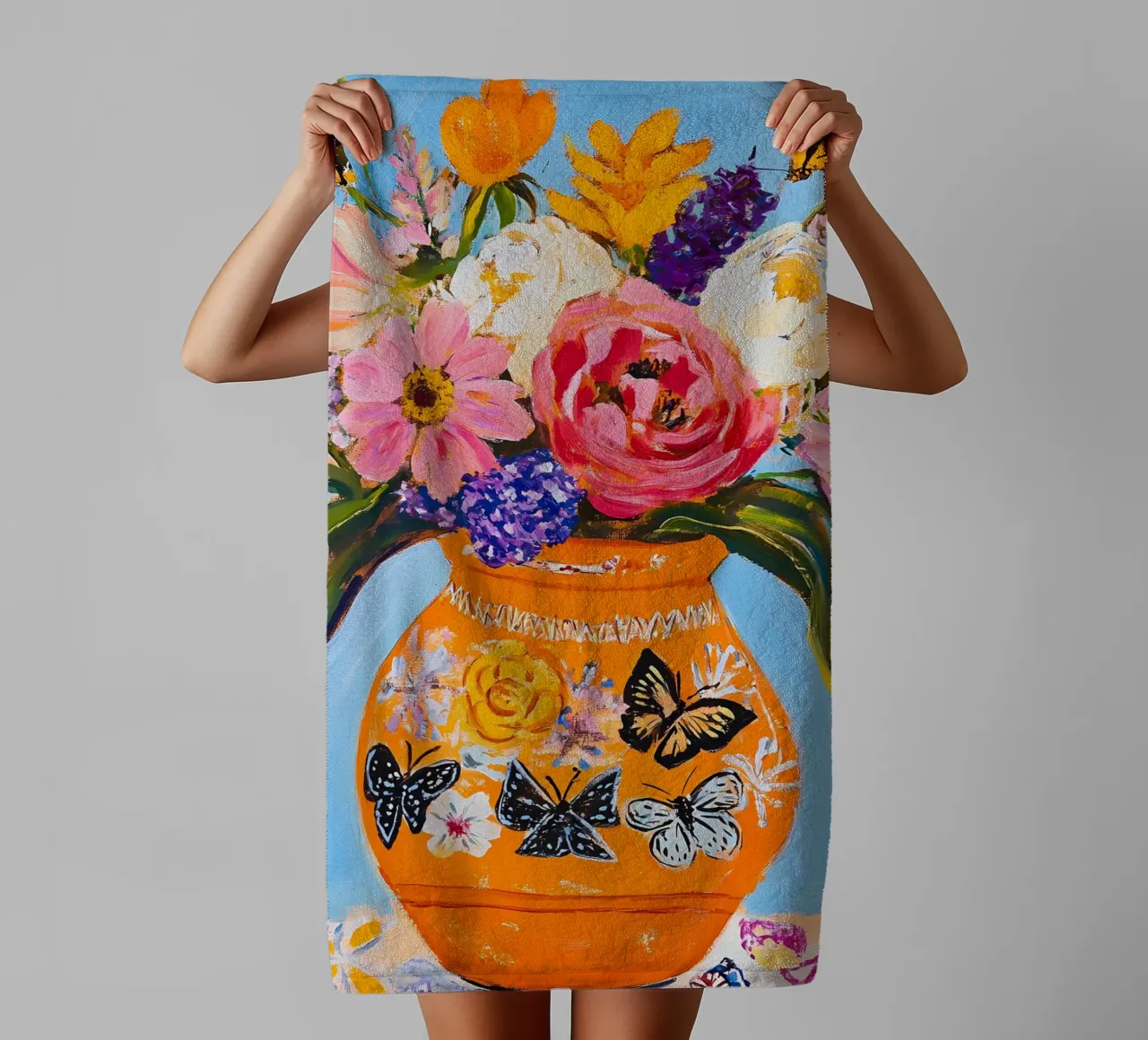 Fiori in vaso asciugamano da bagno da IamHomeStudio