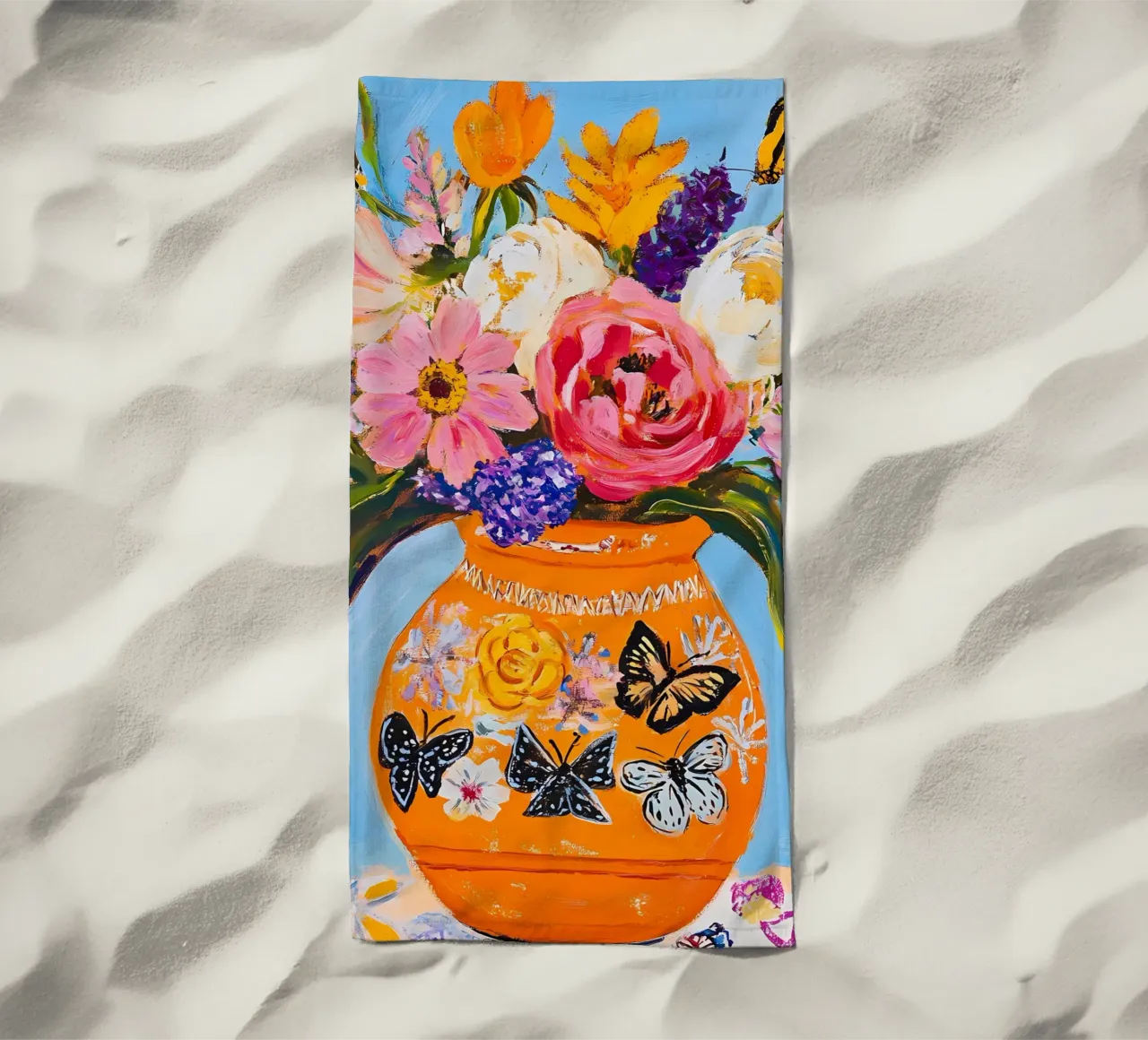 Fiori in vaso telo mare da IamHomeStudio