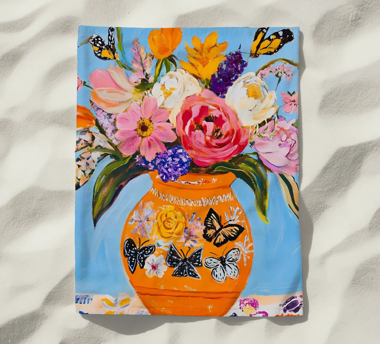 Fiori in vaso telo mare da IamHomeStudio