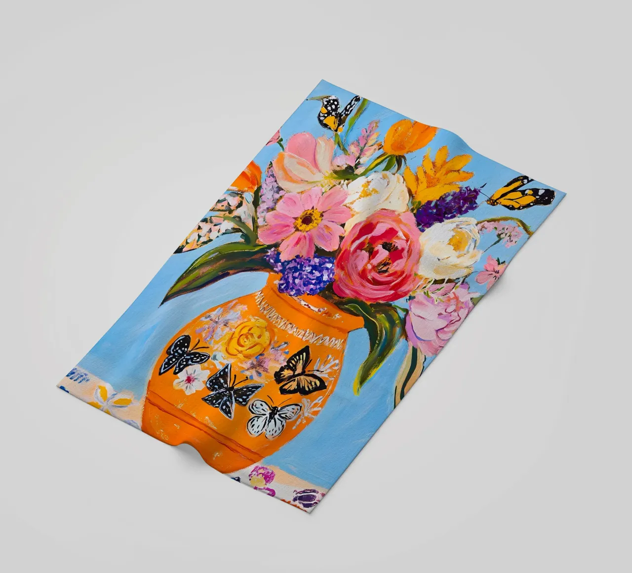 Fiori in vaso telo mare da IamHomeStudio