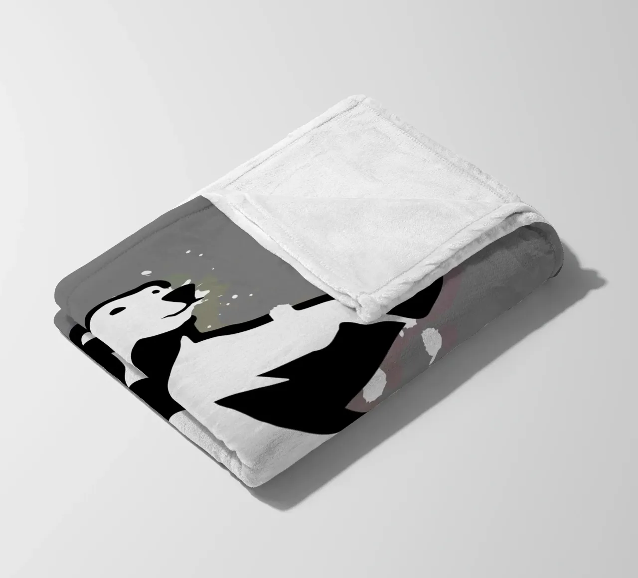 Orso polare danzante in stile stencil coperta in pile da namosh