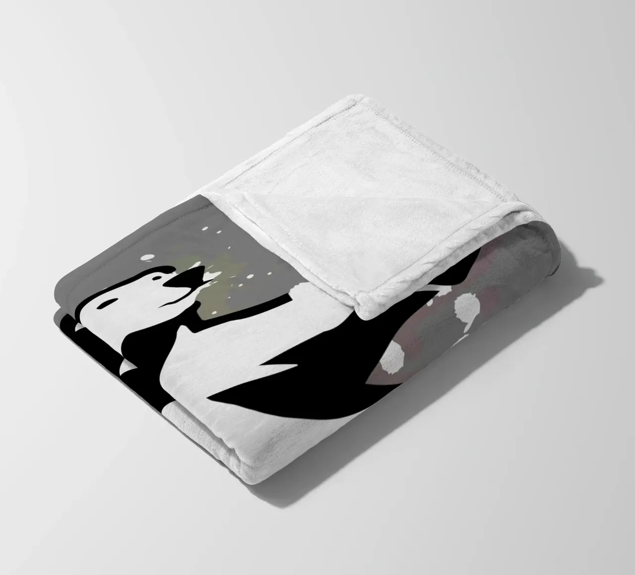 Orso polare danzante in stile stencil coperta in pile da namosh