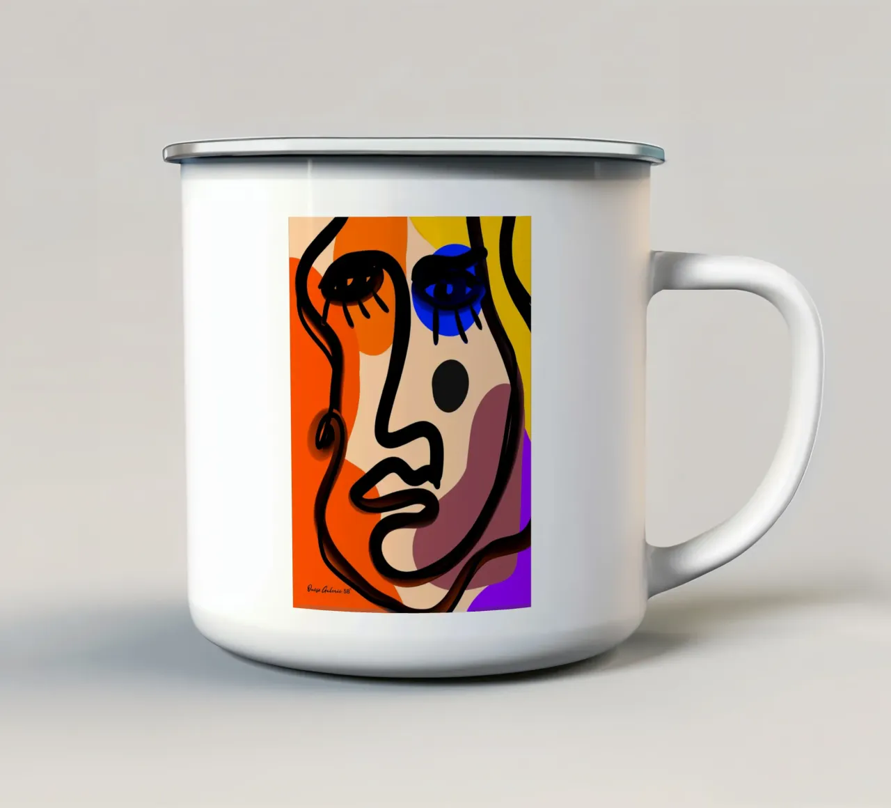 Pure Abstraction tazza in smalto da Mike Leymi