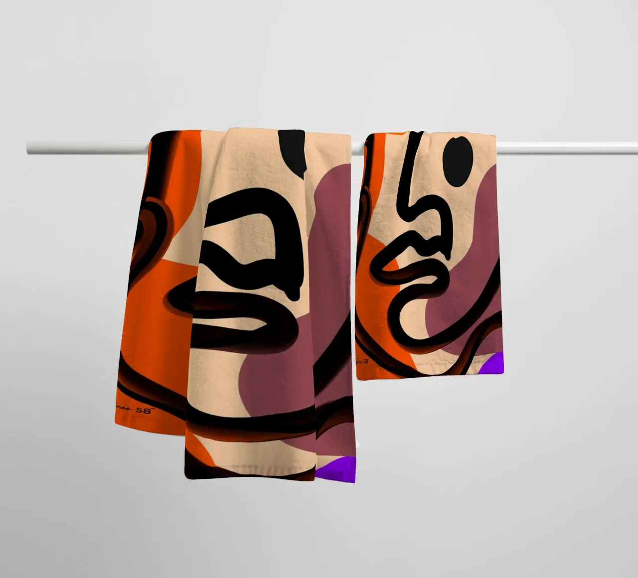 Pure Abstraction asciugamano da bagno da Mike Leymi