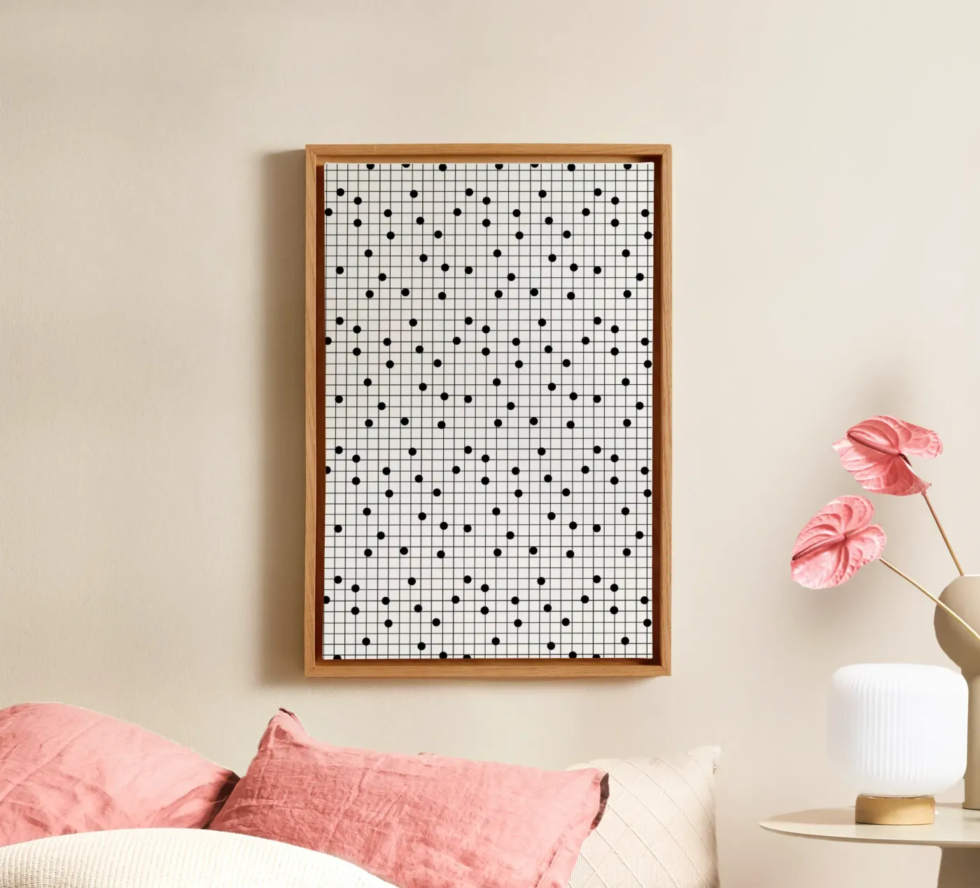 Dotline canvas van Charlotte Winter