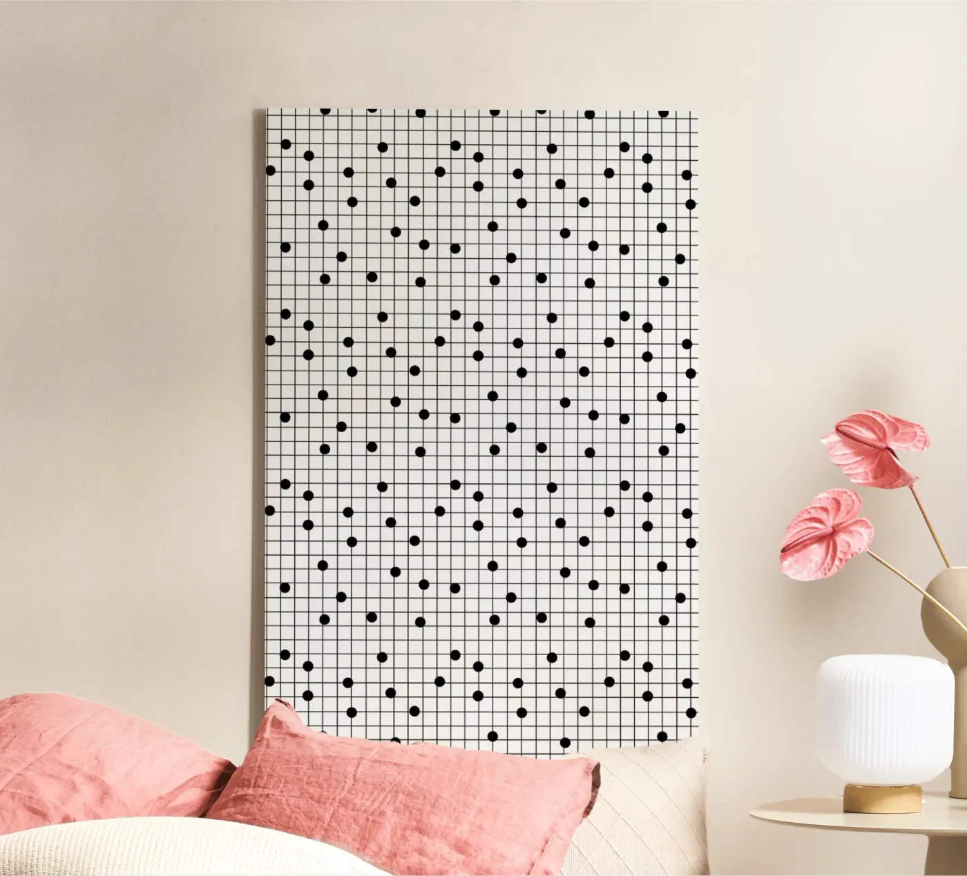 Dotline canvas van Charlotte Winter