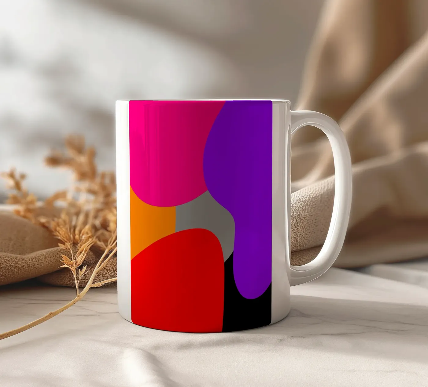 Prismatic Dance ceramic mug by Mathudace Créas
