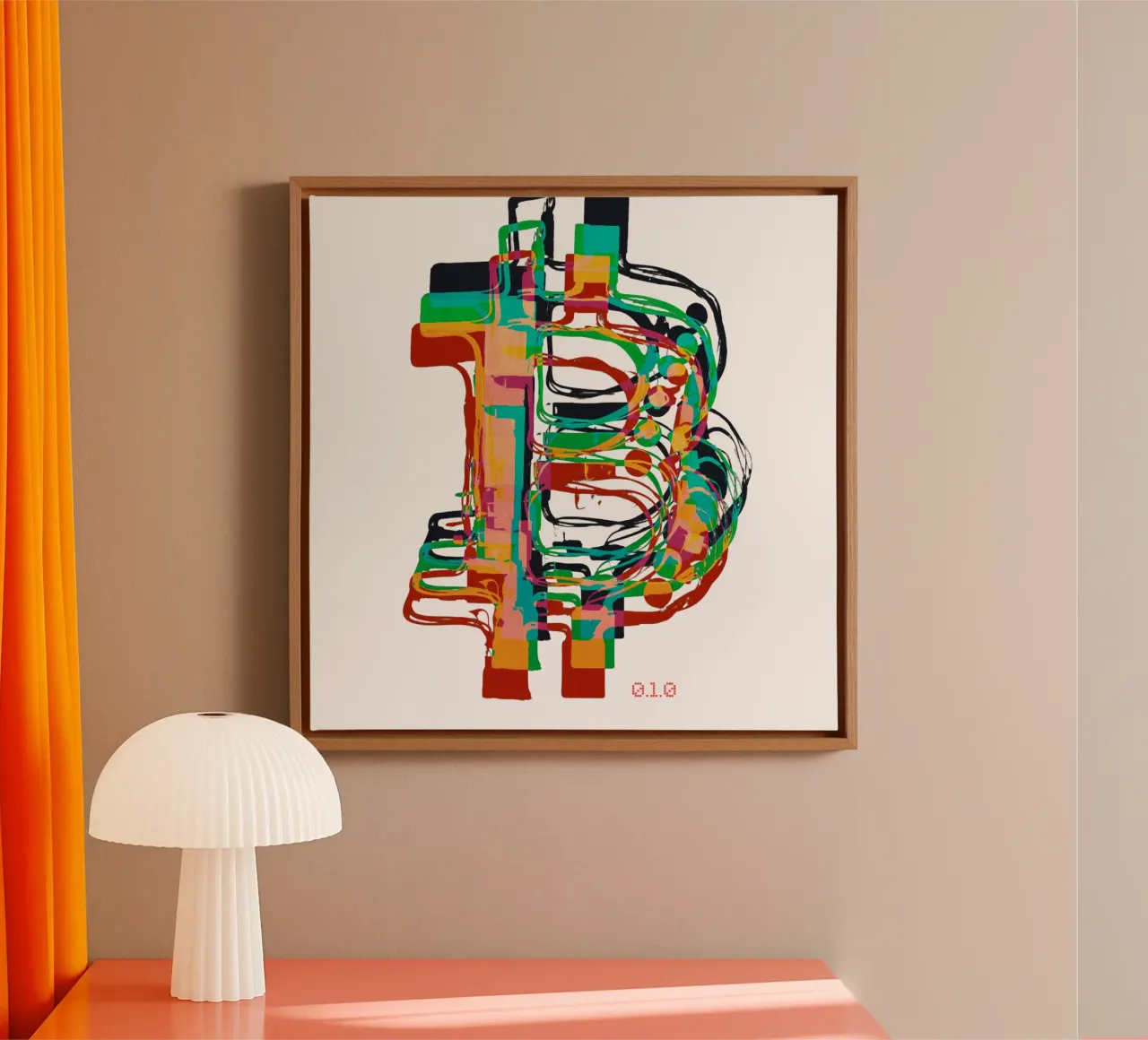 BTC_Trance_Colors canvas met Baklijst van Crypto_Jungle