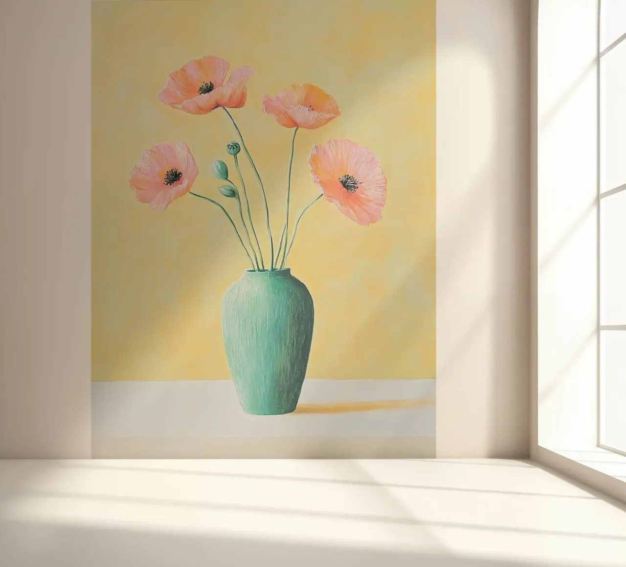 Fleurs en vase papier peint photo de IamHomeStudio