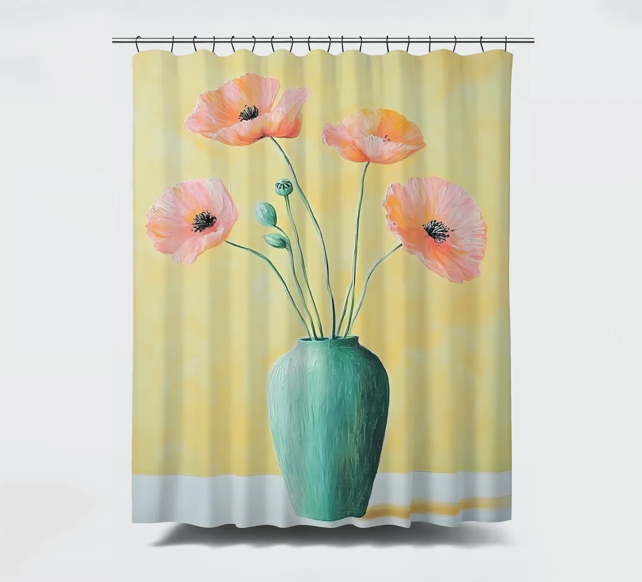 Fleurs en vase rideau de douche de IamHomeStudio