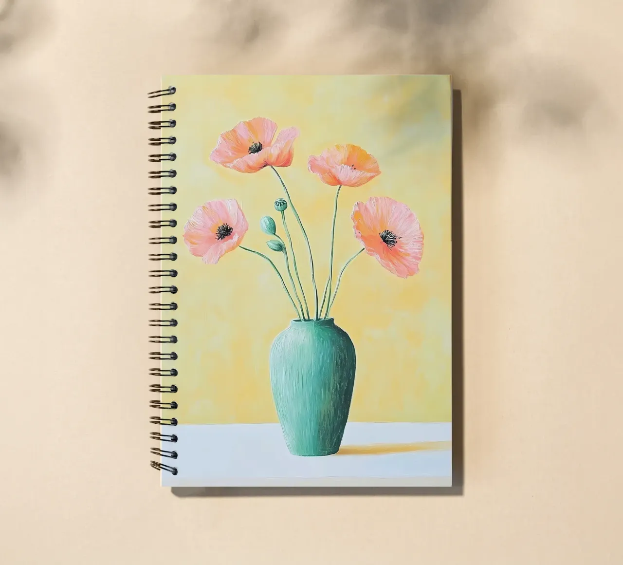 Flowers in Vase spiral notebook by IamHomeStudio