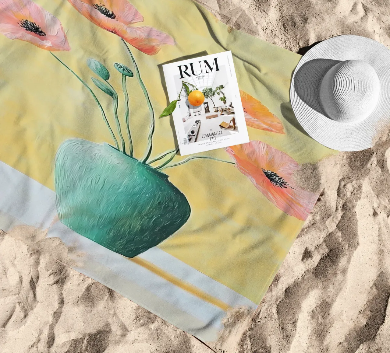 Fiori in vaso telo mare da IamHomeStudio