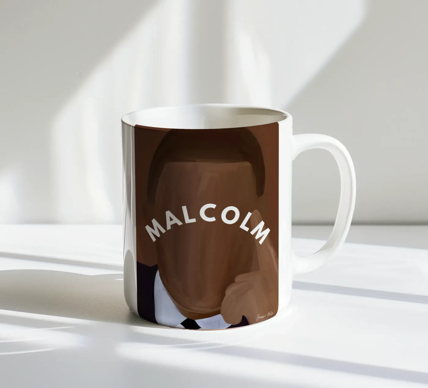 Malcolm's Reflection ceramic mug by Mathudace Créas