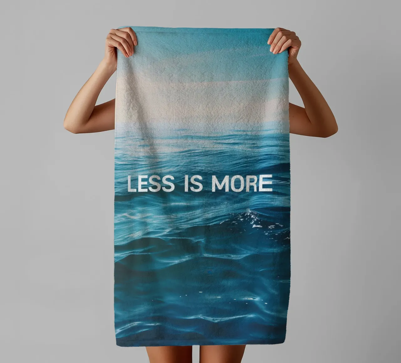 Less Is More | Motivation Poster towel by Autofocus