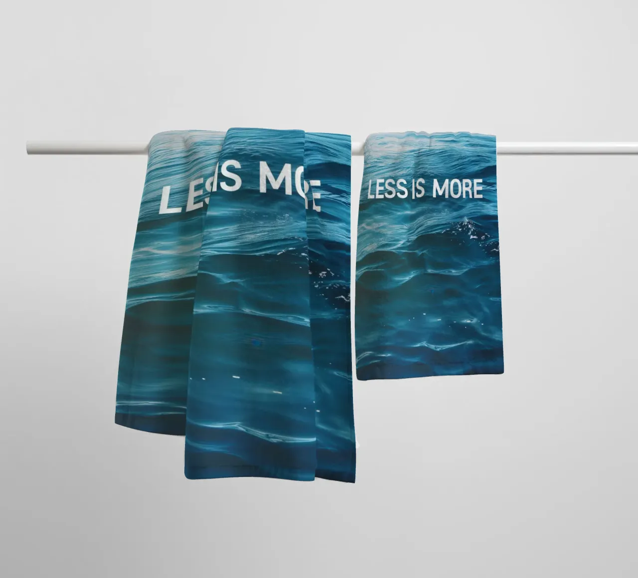 Less Is More | Motivation Poster towel by Autofocus