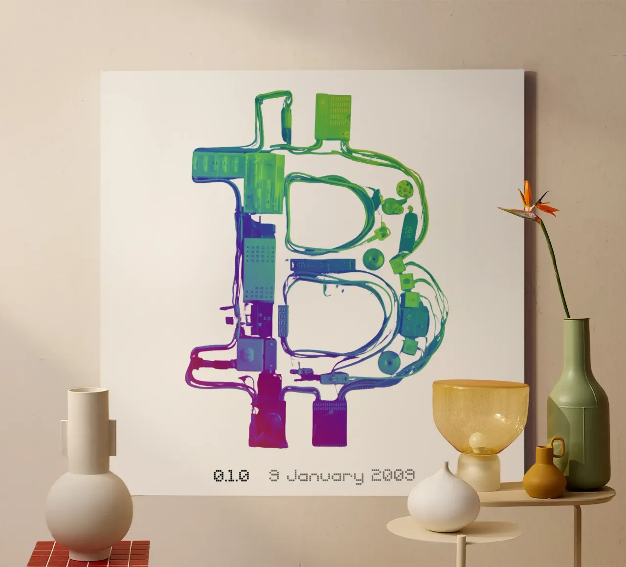 BTC_TRANCE X1 canvas met Baklijst van Crypto_Jungle