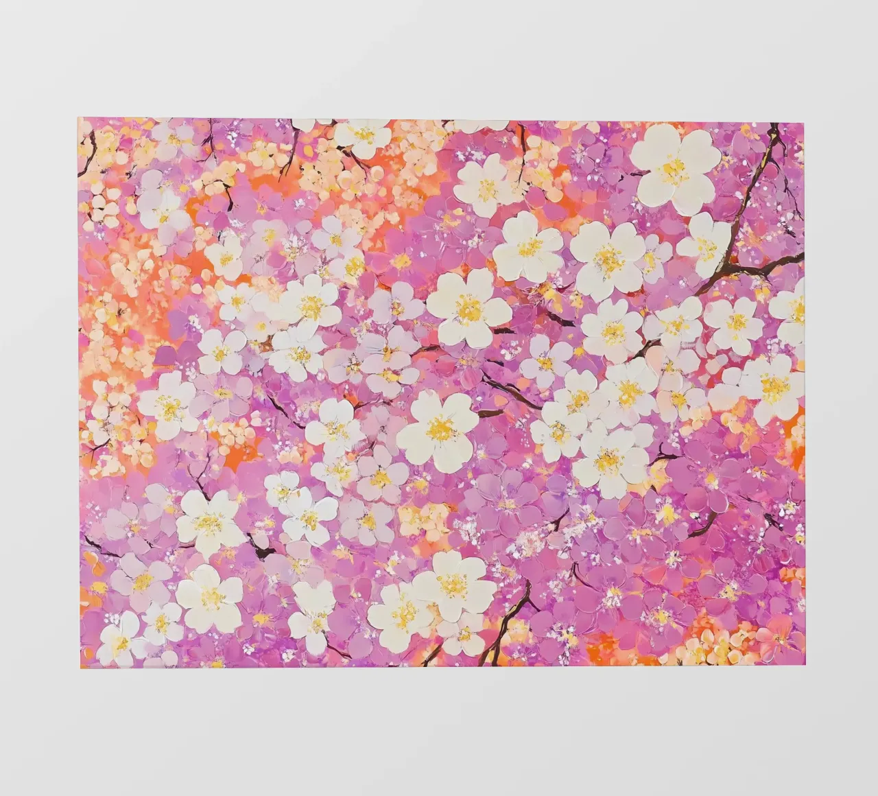 Fiori bianchi e rosa telo in pvc da IamHomeStudio