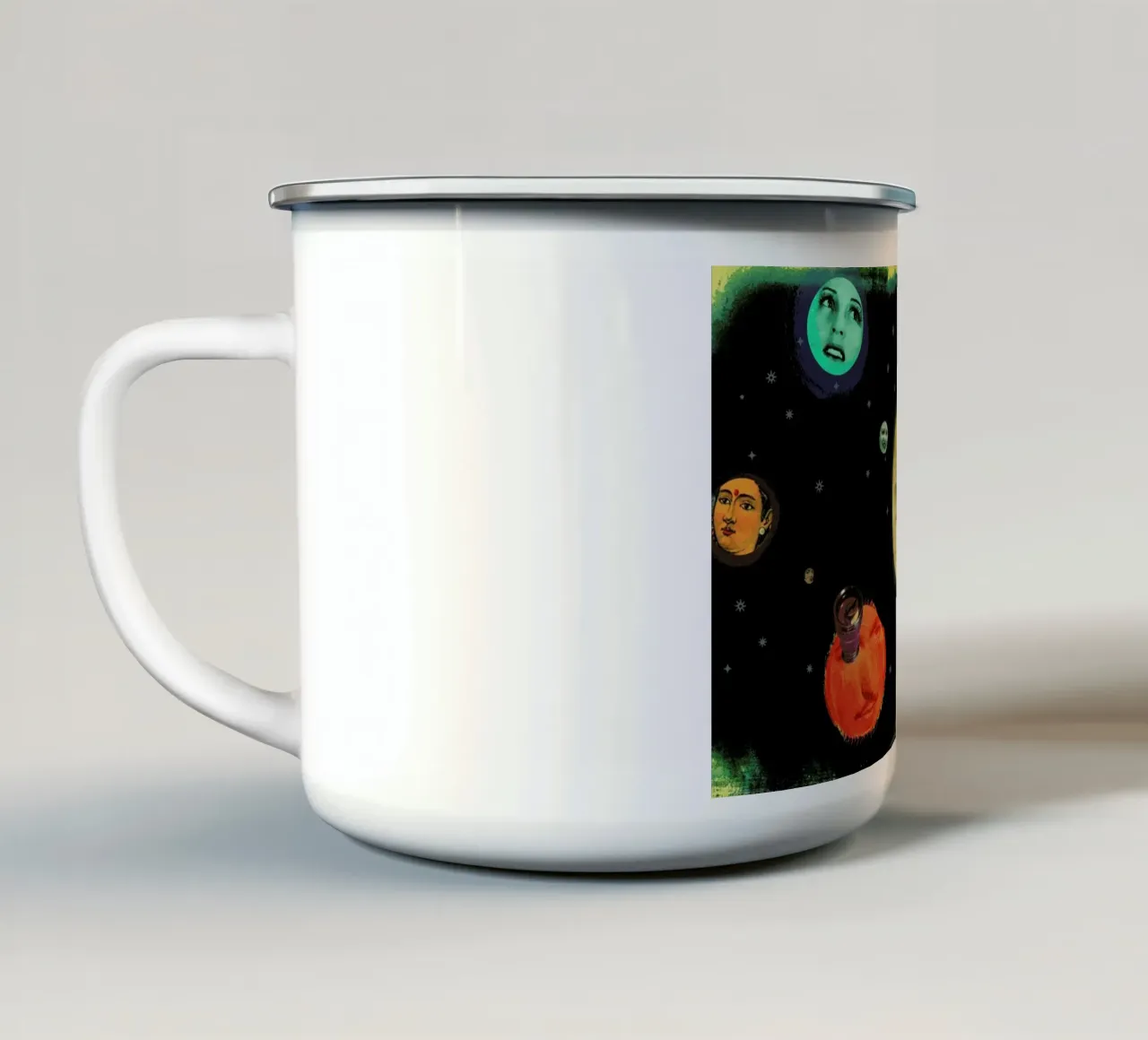 Looking For Life On Other Planets tazza in smalto da Ellen Weinstein