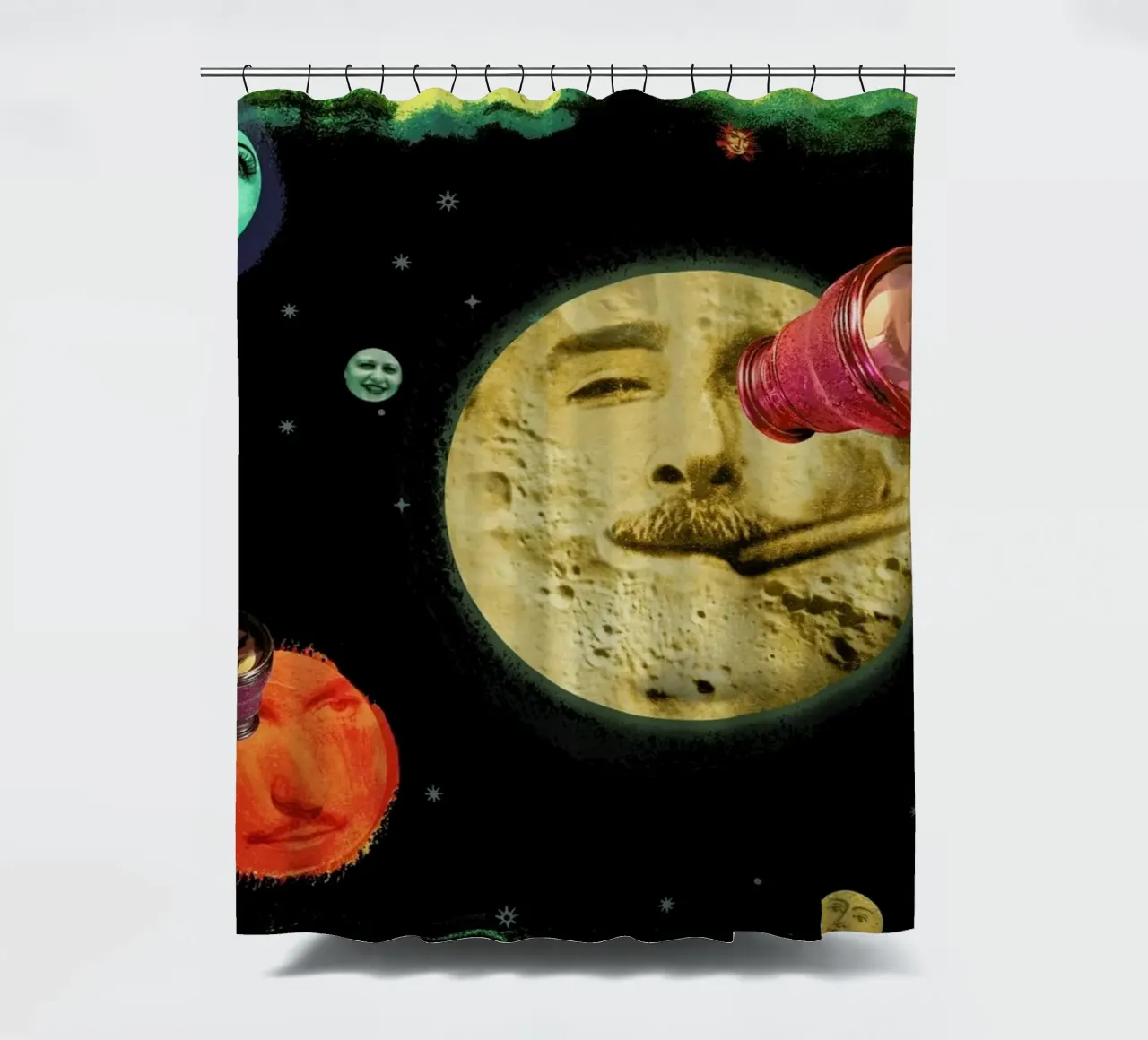 Looking For Life On Other Planets Duschvorhang von Ellen Weinstein