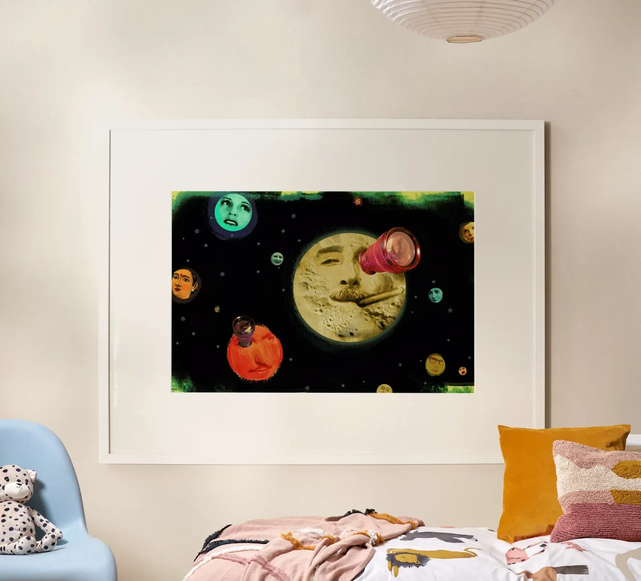 Looking For Life On Other Planets poster con telaio in legno da Ellen Weinstein