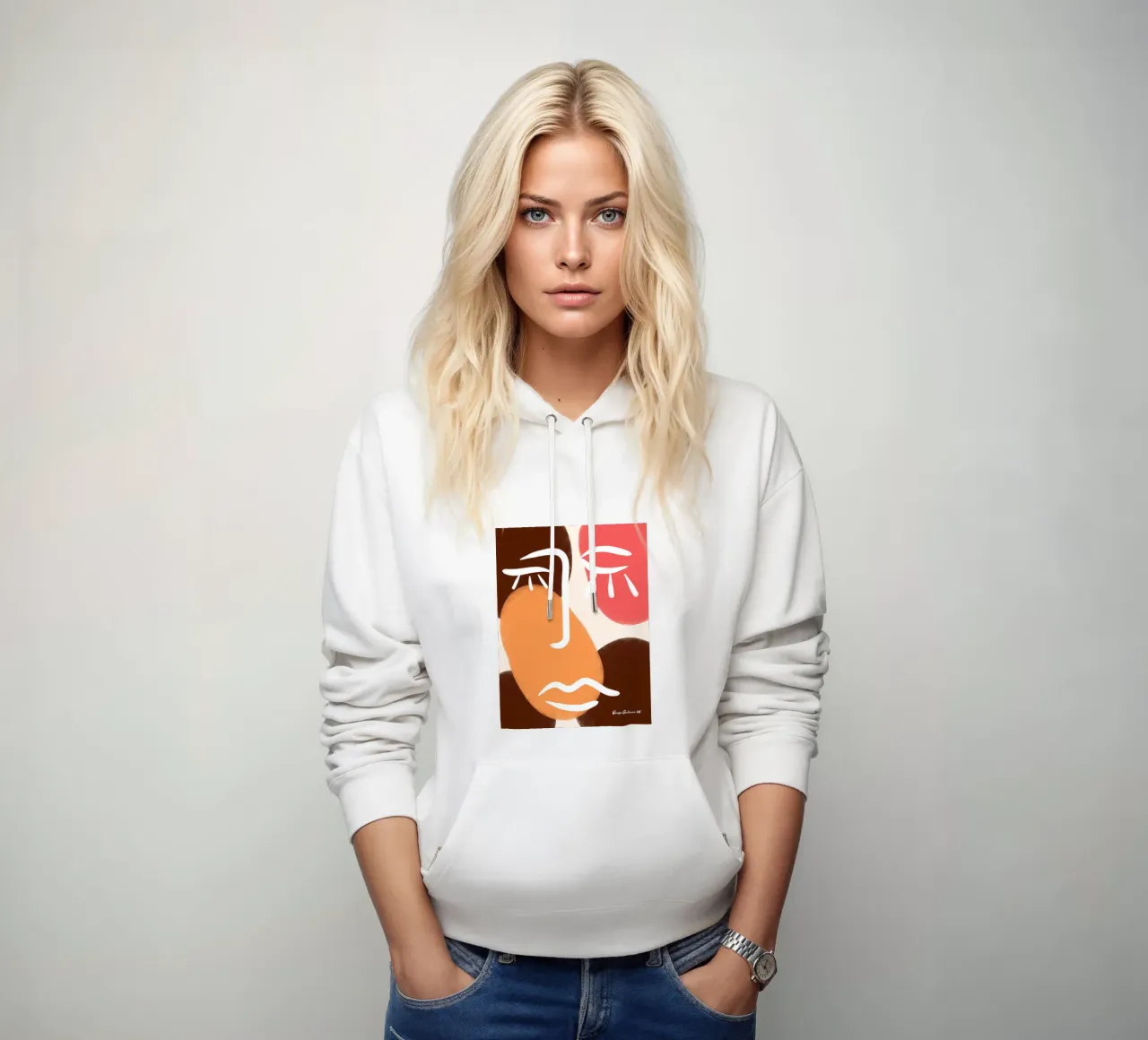 Burst of Color felpa con cappuccio da Mike Leymi