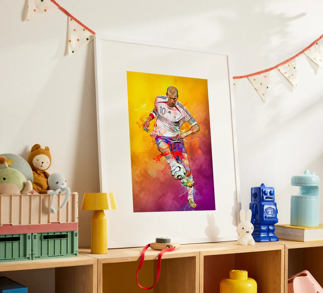 zinedine zidane poster con telaio in plastica da tenten