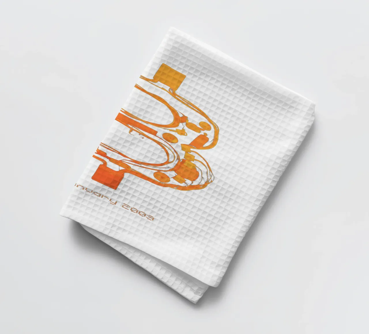 BTC_Trance Orange Burst canovaccio da cucina da Crypto_Jungle