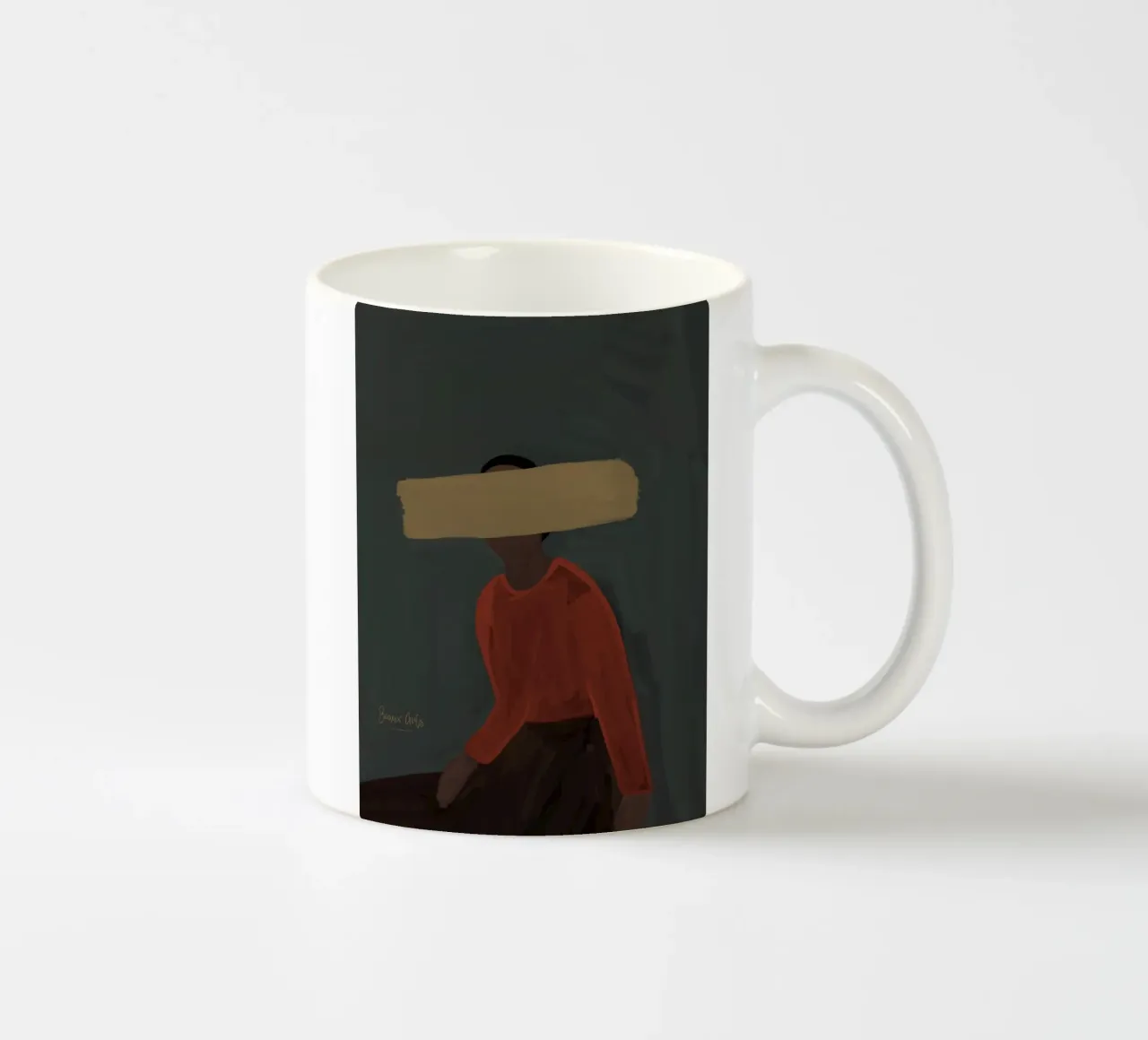 Afro Anonymity tazza in ceramica da Mathudace Créas