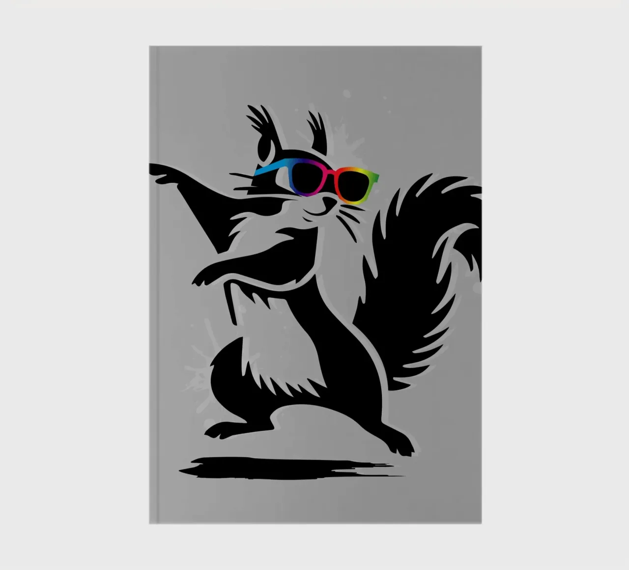 Stylish squirrel with sunglasses in stencil style notebook by namosh