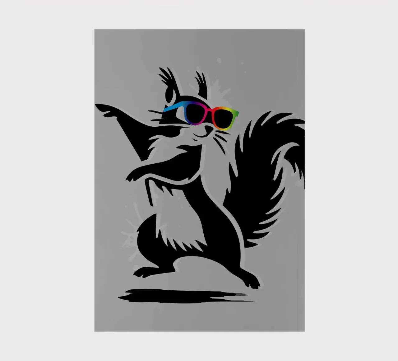 Stylish squirrel with sunglasses in stencil style notebook by namosh