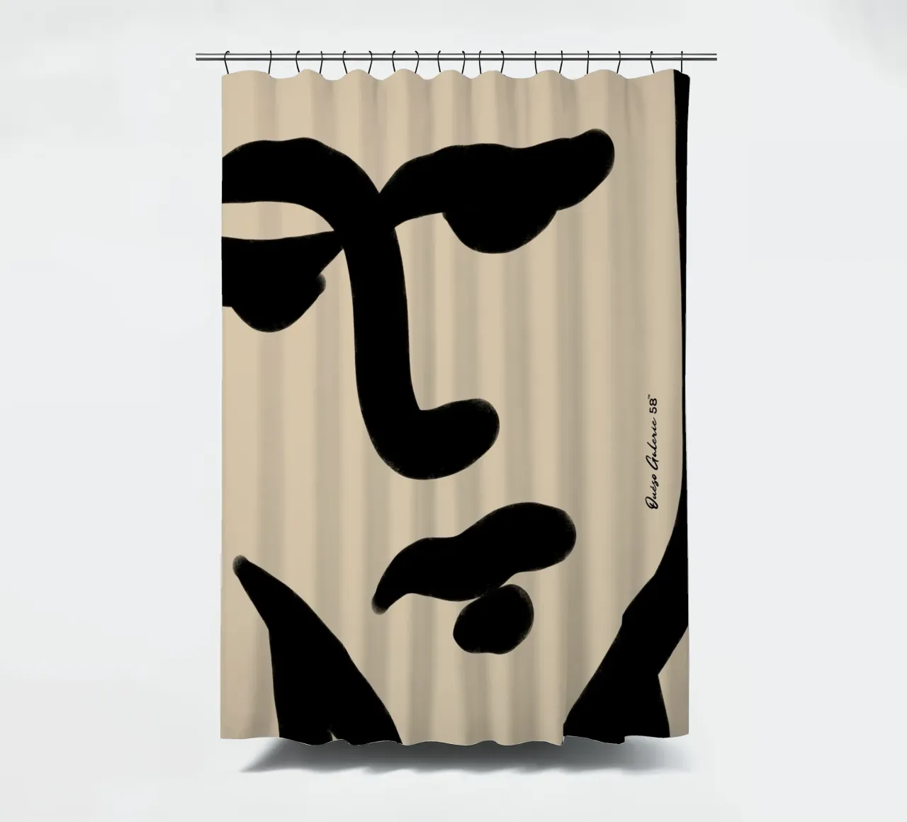 Lyrical Shapes shower curtain by Mike Leymi